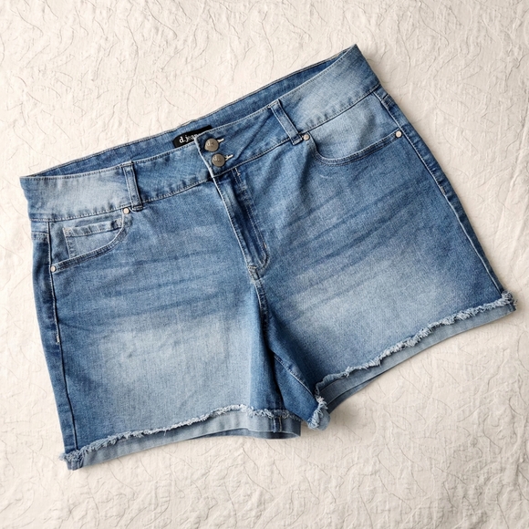 d. jeans Shorts D Jeans High Waisted Stretch Jean Shorts With Wide